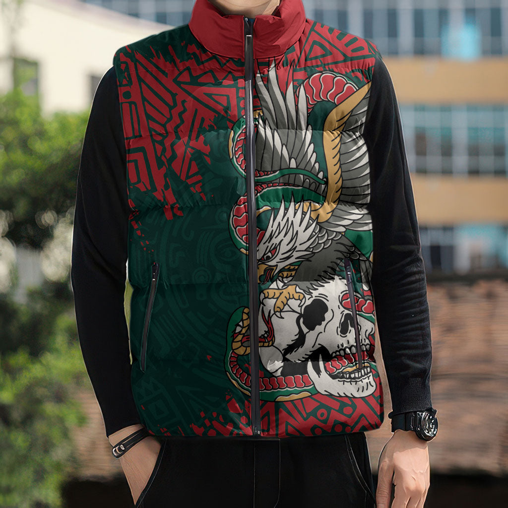 El Tri Mexico World Football 2026 Custom Sleeveless Puffer Jacket Mexican Pride Of Aztecs