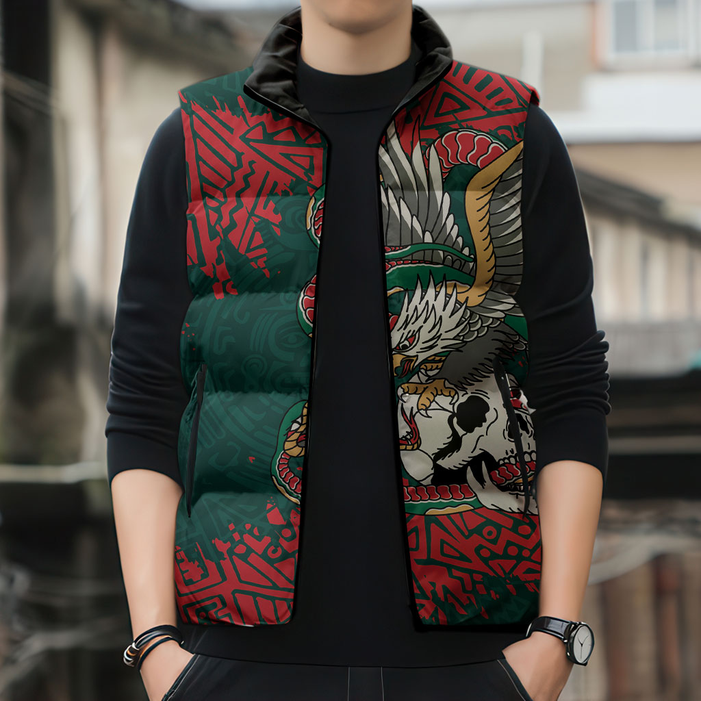 El Tri Mexico World Football 2026 Custom Sleeveless Puffer Jacket Mexican Pride Of Aztecs