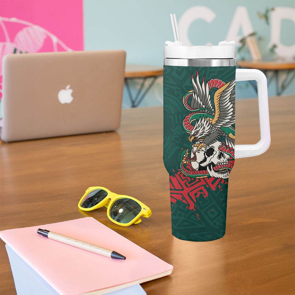 El Tri Mexico World Football 2026 Custom Tumbler With Handle Mexican Pride Of Aztecs
