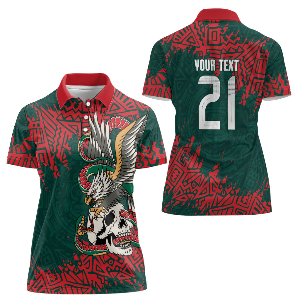El Tri Mexico World Football 2026 Custom Women Polo Shirt Mexican Pride Of Aztecs