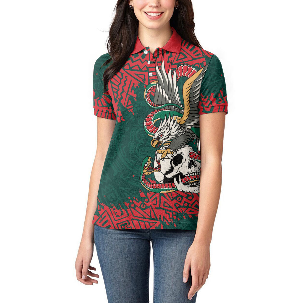 El Tri Mexico World Football 2026 Custom Women Polo Shirt Mexican Pride Of Aztecs