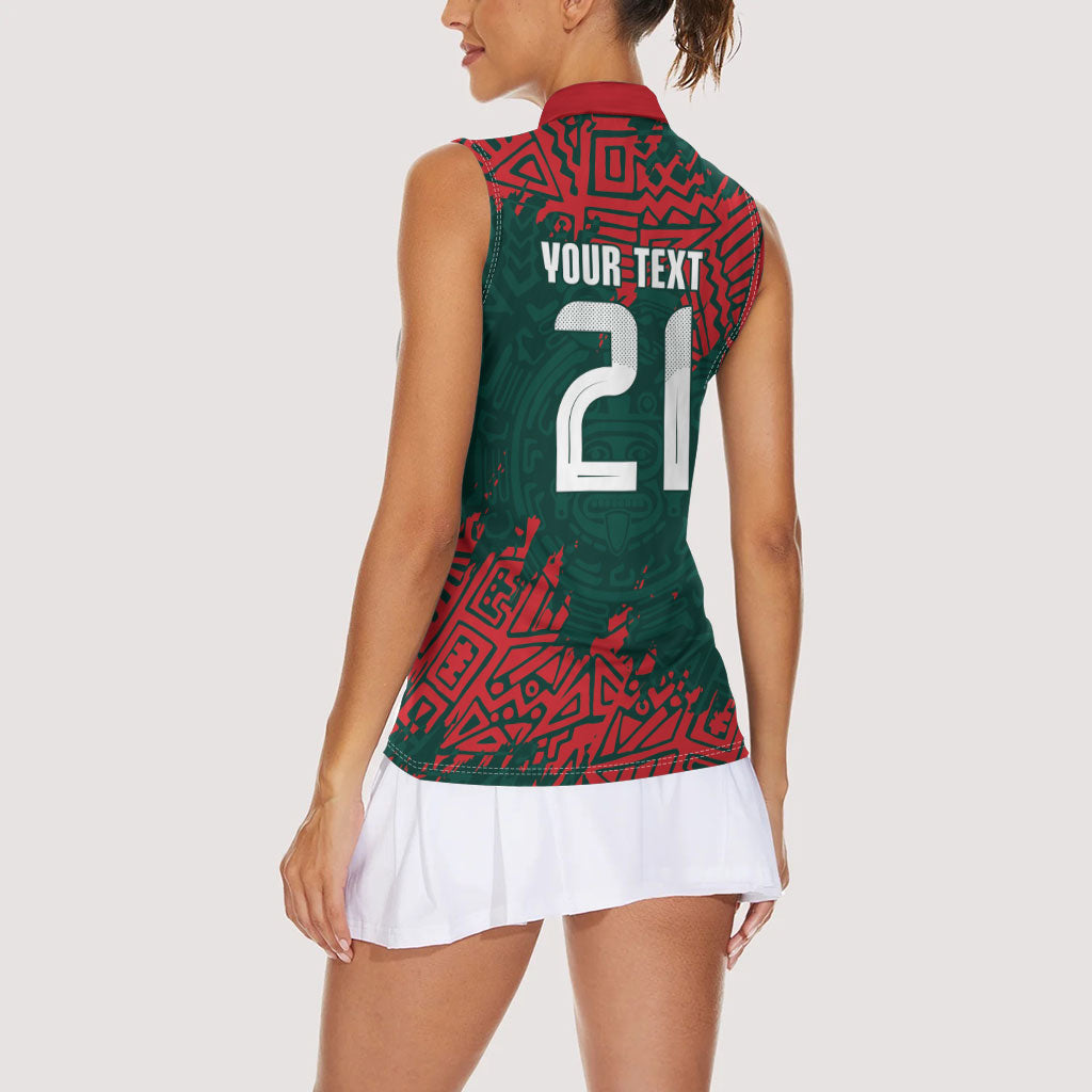 El Tri Mexico World Football 2026 Custom Women Sleeveless Polo Shirt Mexican Pride Of Aztecs