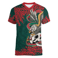 El Tri Mexico World Football 2026 Custom Women V-Neck T-Shirt Mexican Pride Of Aztecs