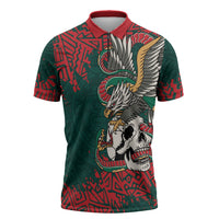 El Tri Mexico World Football 2026 Custom Zipper Polo Shirt Mexican Pride Of Aztecs