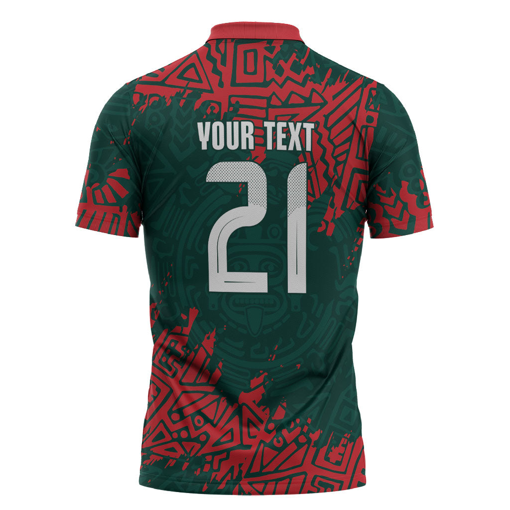 El Tri Mexico World Football 2026 Custom Zipper Polo Shirt Mexican Pride Of Aztecs