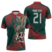 El Tri Mexico World Football 2026 Custom Zipper Polo Shirt Mexican Pride Of Aztecs