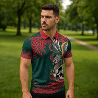 El Tri Mexico World Football 2026 Custom Zipper Polo Shirt Mexican Pride Of Aztecs