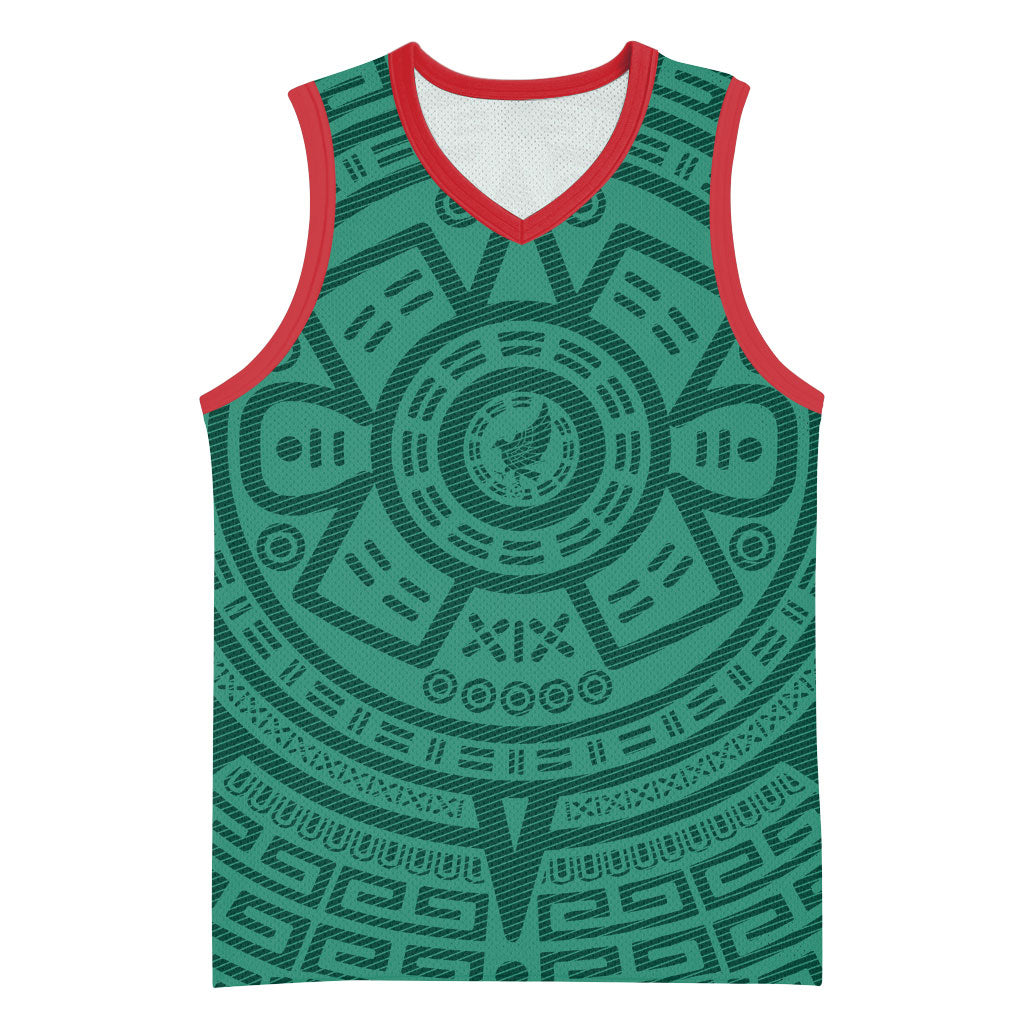 El Tri Mexico World Football 2026 Basketball Jersey Simple Calendario Azteca-inspired