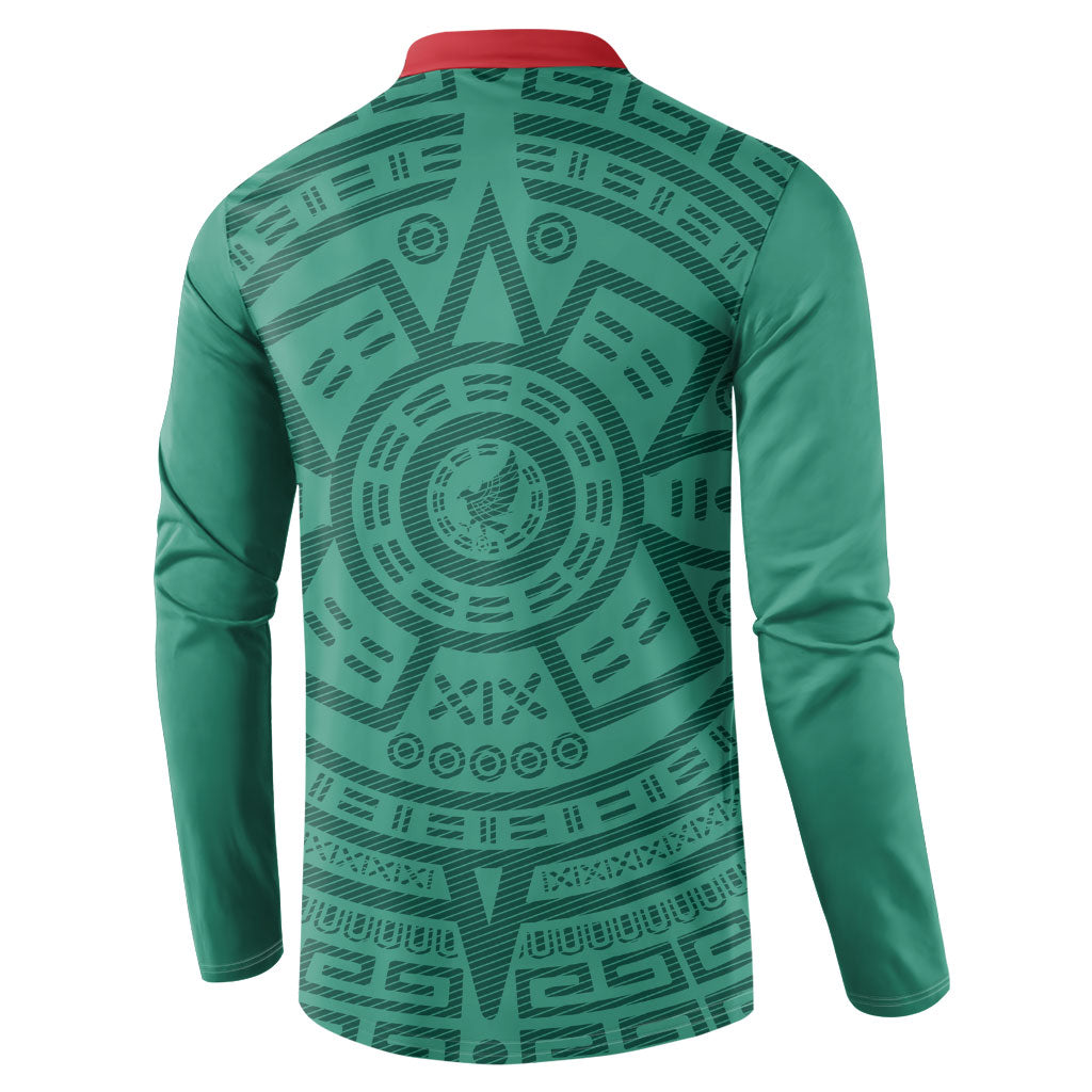 El Tri Mexico World Football 2026 Button Sweatshirt Simple Calendario Azteca-inspired