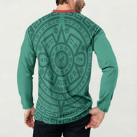 El Tri Mexico World Football 2026 Button Sweatshirt Simple Calendario Azteca-inspired