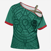 El Tri Mexico World Football 2026 Cross Shoulder Shirt Simple Calendario Azteca-inspired