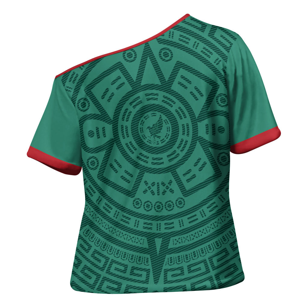 El Tri Mexico World Football 2026 Cross Shoulder Shirt Simple Calendario Azteca-inspired