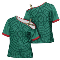 El Tri Mexico World Football 2026 Cross Shoulder Shirt Simple Calendario Azteca-inspired