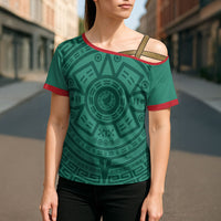 El Tri Mexico World Football 2026 Cross Shoulder Shirt Simple Calendario Azteca-inspired