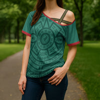 El Tri Mexico World Football 2026 Cross Shoulder Shirt Simple Calendario Azteca-inspired