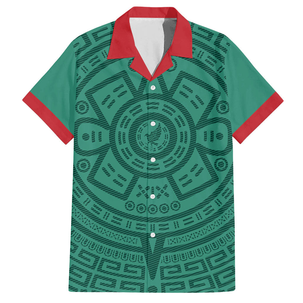 El Tri Mexico World Football 2026 Hawaiian Shirt Simple Calendario Azteca-inspired