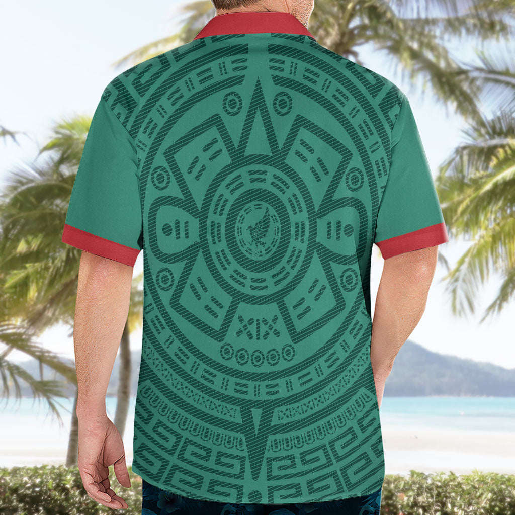 El Tri Mexico World Football 2026 Hawaiian Shirt Simple Calendario Azteca-inspired