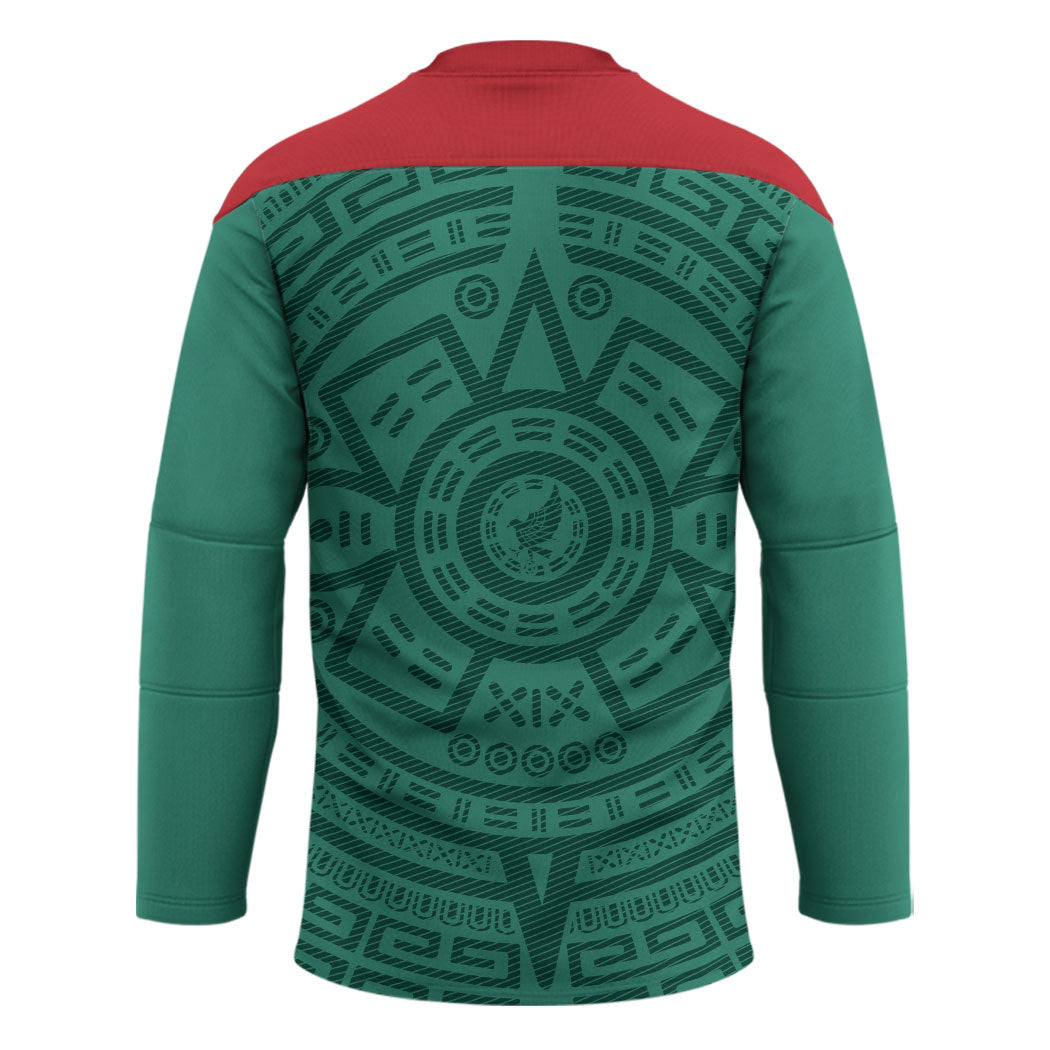 El Tri Mexico World Football 2026 Hockey Jersey Simple Calendario Azteca-inspired