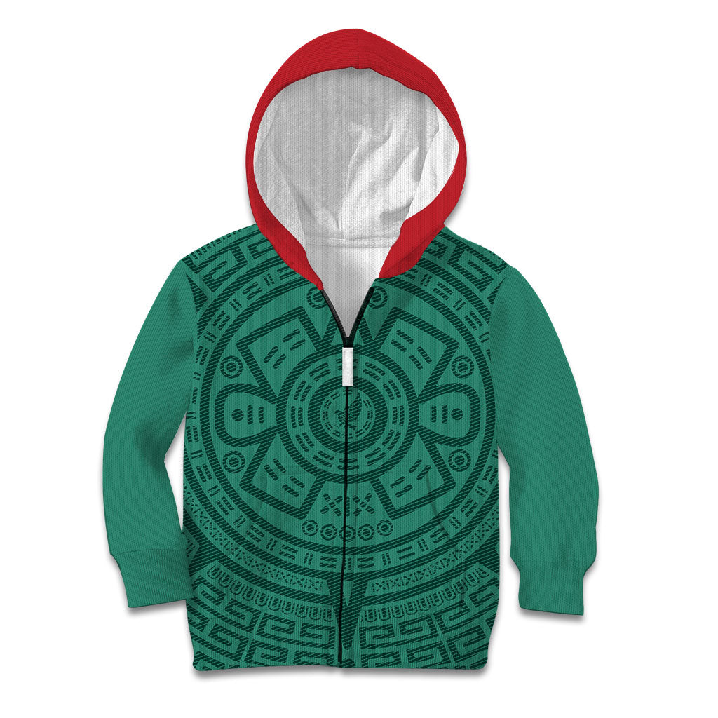 El Tri Mexico World Football 2026 Kid Hoodie Simple Calendario Azteca-inspired