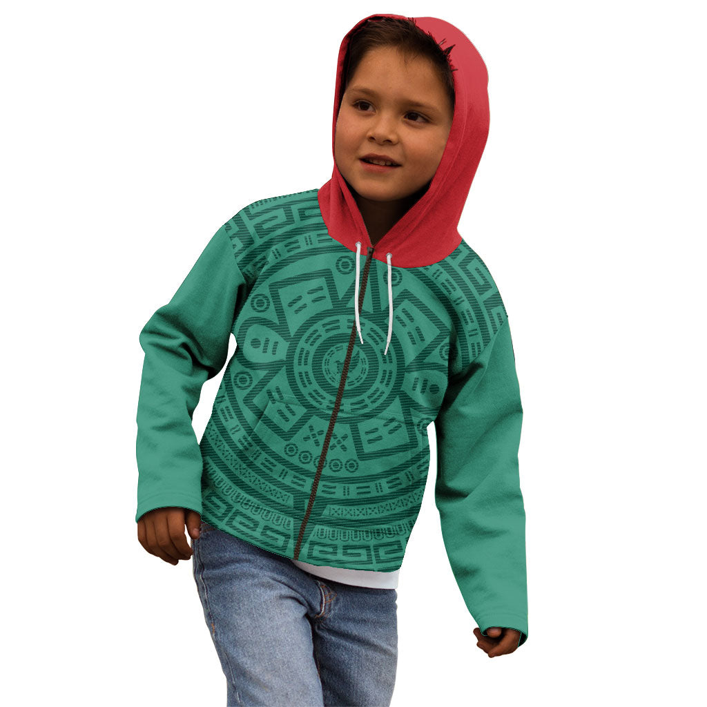 El Tri Mexico World Football 2026 Kid Hoodie Simple Calendario Azteca-inspired