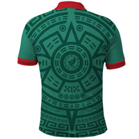 El Tri Mexico World Football 2026 Polo Shirt Simple Calendario Azteca-inspired