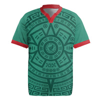 El Tri Mexico World Football 2026 Rugby Jersey Simple Calendario Azteca-inspired