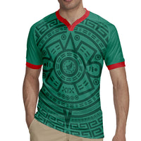 El Tri Mexico World Football 2026 Rugby Jersey Simple Calendario Azteca-inspired