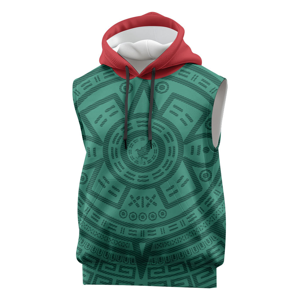 El Tri Mexico World Football 2026 Sleeveless Hoodie Simple Calendario Azteca-inspired