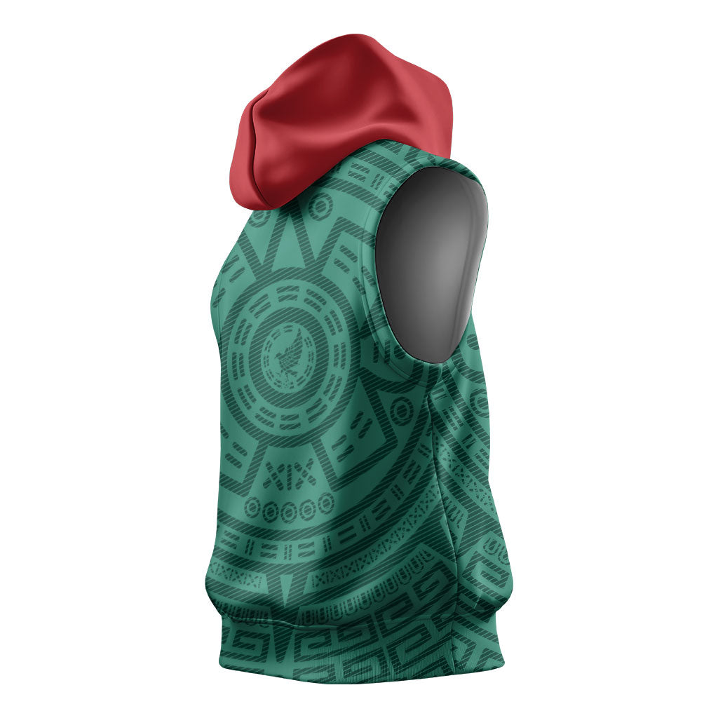 El Tri Mexico World Football 2026 Sleeveless Hoodie Simple Calendario Azteca-inspired