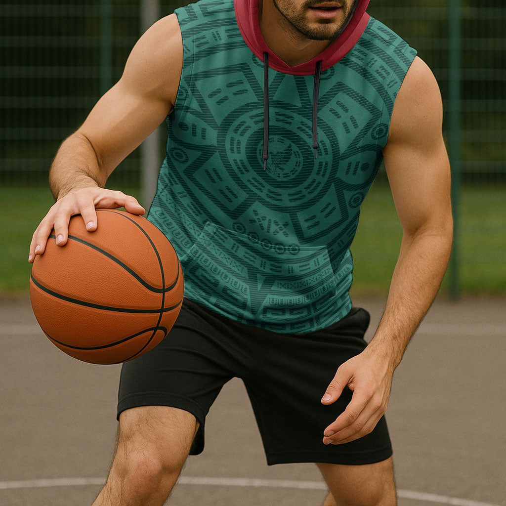 El Tri Mexico World Football 2026 Sleeveless Hoodie Simple Calendario Azteca-inspired