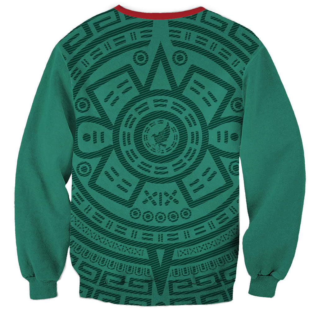 El Tri Mexico World Football 2026 Sweatshirt Simple Calendario Azteca-inspired