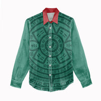 El Tri Mexico World Football 2026 Women Casual Shirt Simple Calendario Azteca-inspired