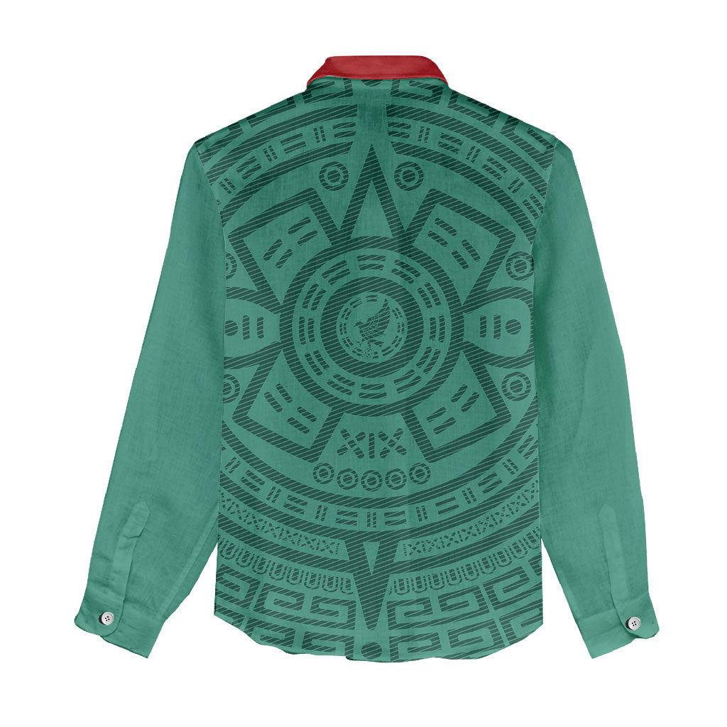 El Tri Mexico World Football 2026 Women Casual Shirt Simple Calendario Azteca-inspired