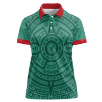 El Tri Mexico World Football 2026 Women Polo Shirt Simple Calendario Azteca-inspired