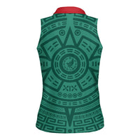 El Tri Mexico World Football 2026 Women Sleeveless Polo Shirt Simple Calendario Azteca-inspired