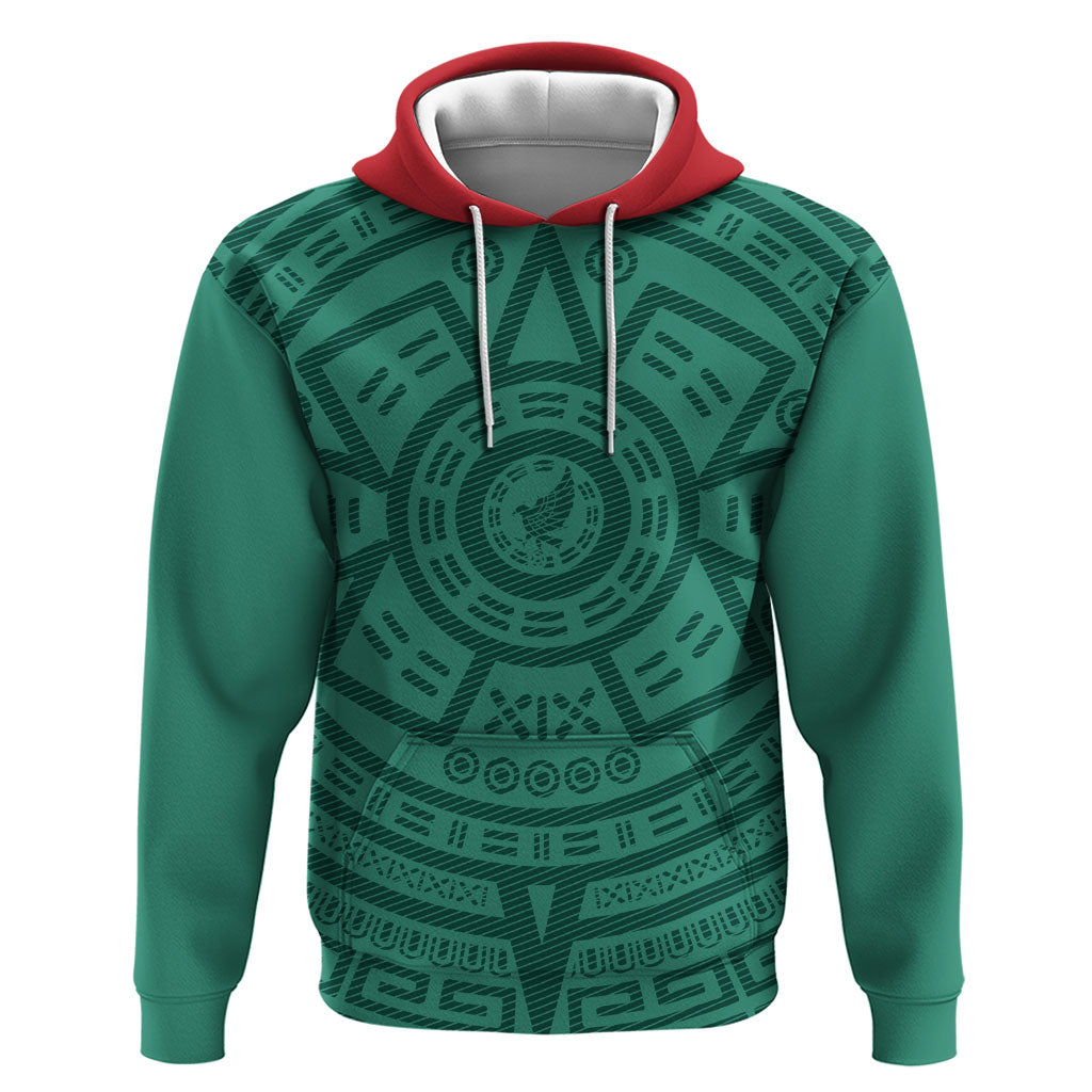 El Tri Mexico World Football 2026 Zip Hoodie Simple Calendario Azteca-inspired