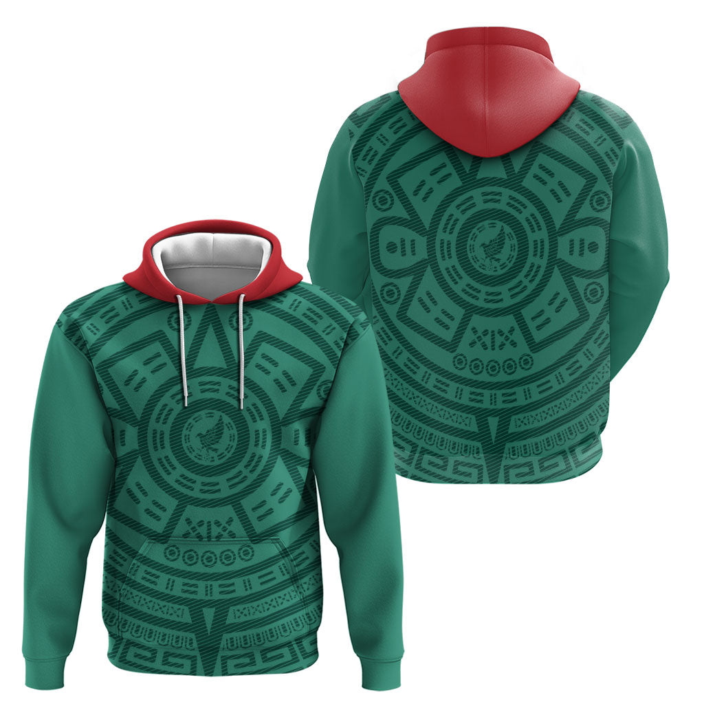 El Tri Mexico World Football 2026 Zip Hoodie Simple Calendario Azteca-inspired