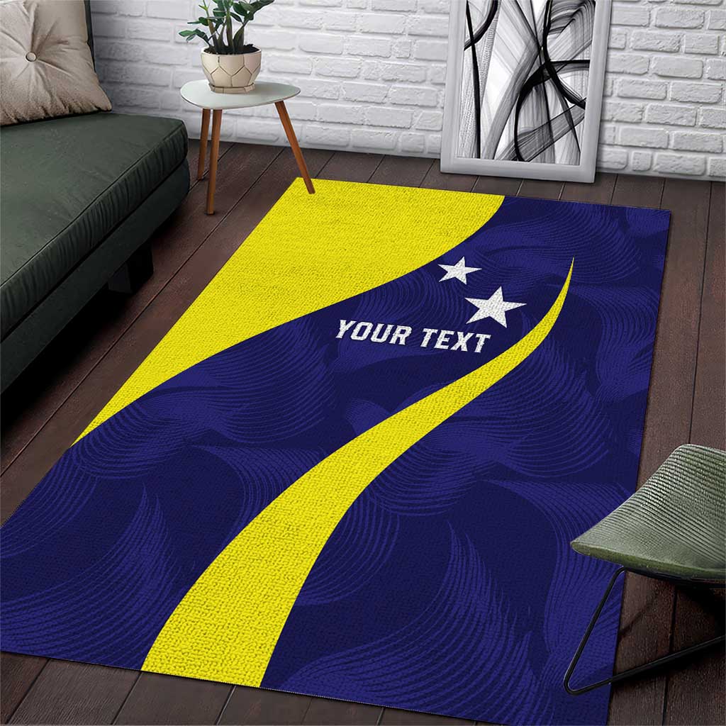 Felis dia di Bandera Curacao Personalized Area Rug Curacao Flag Style - Wonder Print Shop