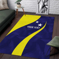 Felis dia di Bandera Curacao Personalized Area Rug Curacao Flag Style - Wonder Print Shop