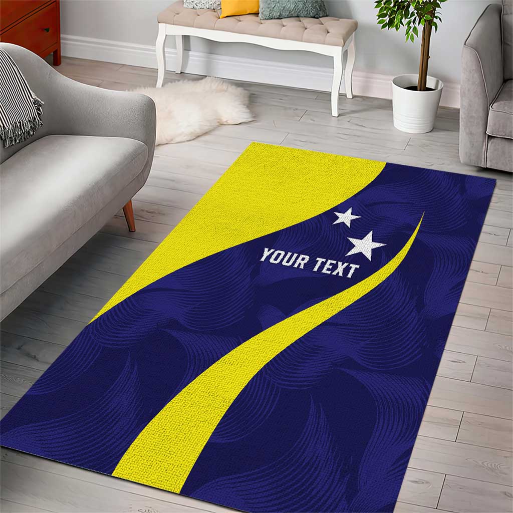 Felis dia di Bandera Curacao Personalized Area Rug Curacao Flag Style - Wonder Print Shop