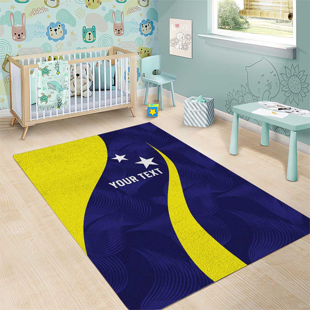 Felis dia di Bandera Curacao Personalized Area Rug Curacao Flag Style - Wonder Print Shop