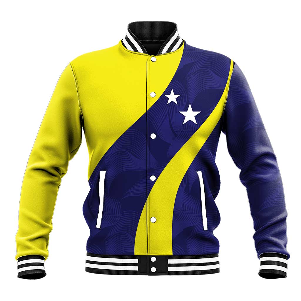 Felis dia di Bandera Curacao Personalized Baseball Jacket Curacao Flag Style - Wonder Print Shop