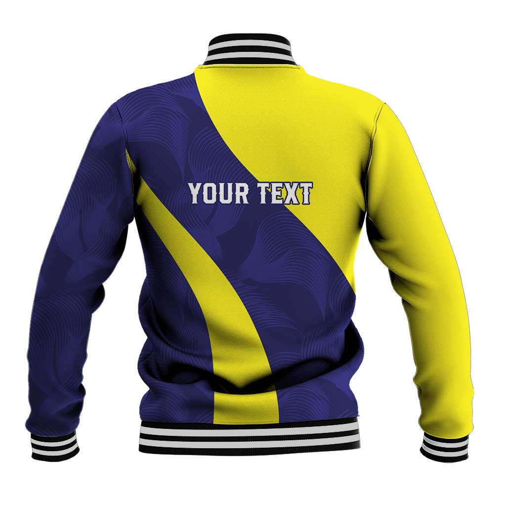 Felis dia di Bandera Curacao Personalized Baseball Jacket Curacao Flag Style - Wonder Print Shop