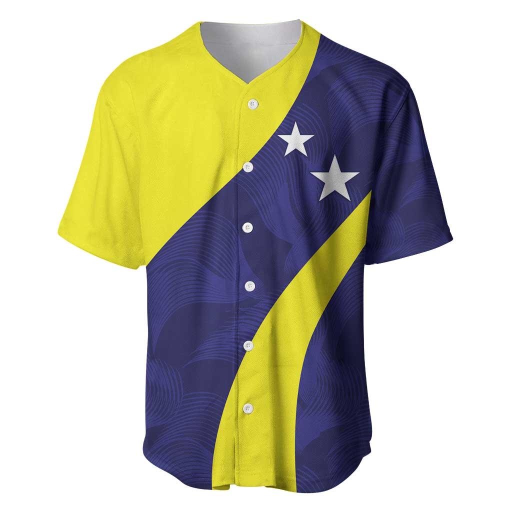 Felis dia di Bandera Curacao Personalized Baseball Jersey Curacao Flag Style - Wonder Print Shop