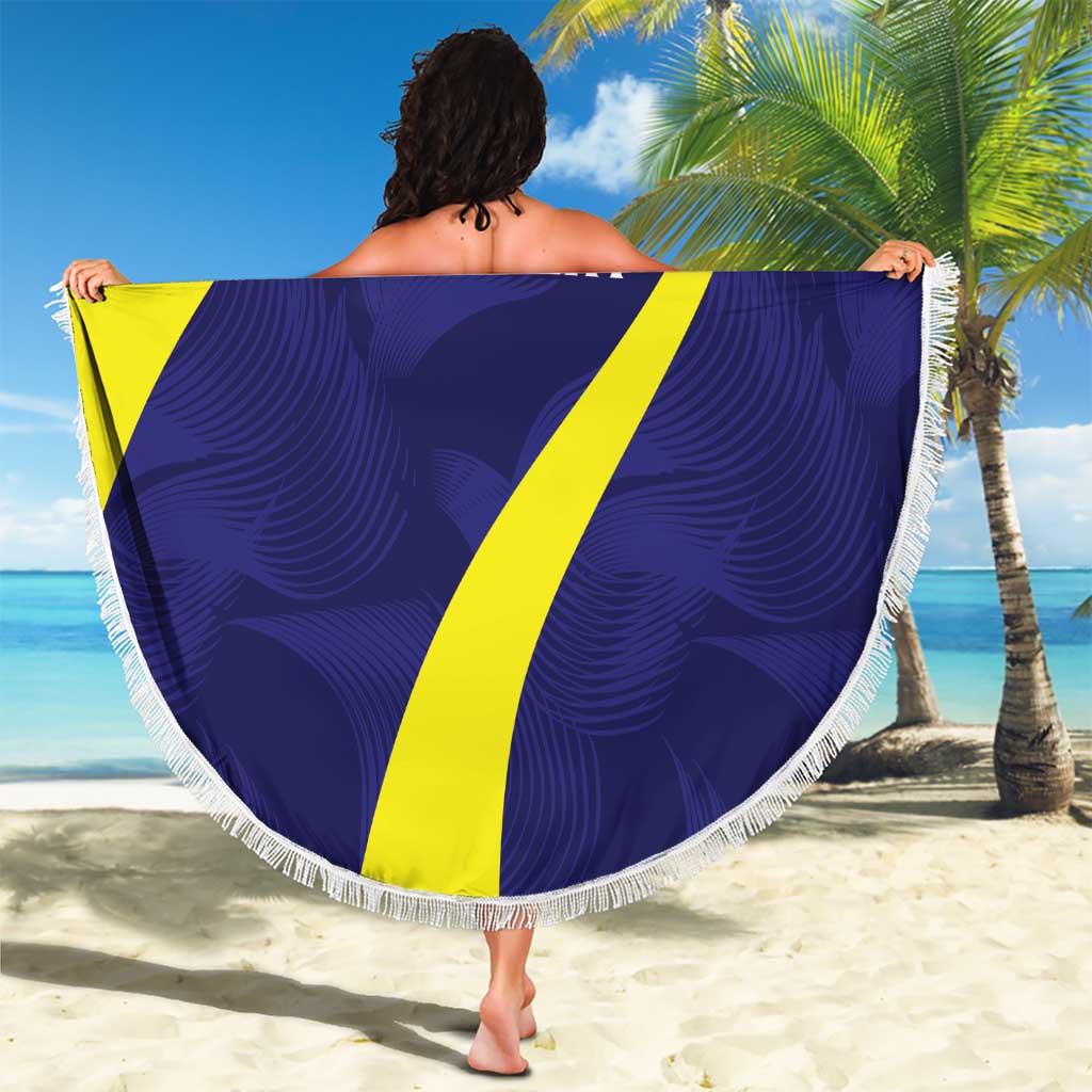 Felis dia di Bandera Curacao Personalized Beach Blanket Curacao Flag Style - Wonder Print Shop