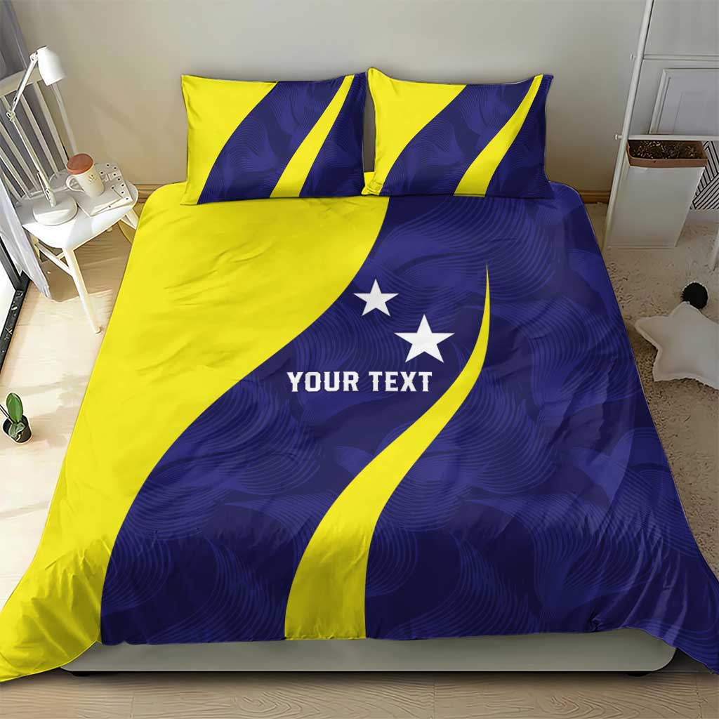 Felis dia di Bandera Curacao Personalized Bedding Set Curacao Flag Style - Wonder Print Shop