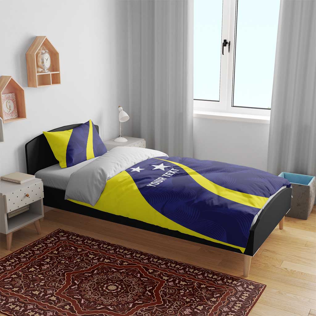 Felis dia di Bandera Curacao Personalized Bedding Set Curacao Flag Style - Wonder Print Shop
