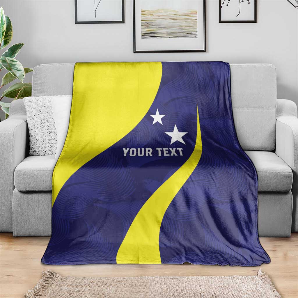 Felis dia di Bandera Curacao Personalized Blanket Curacao Flag Style - Wonder Print Shop
