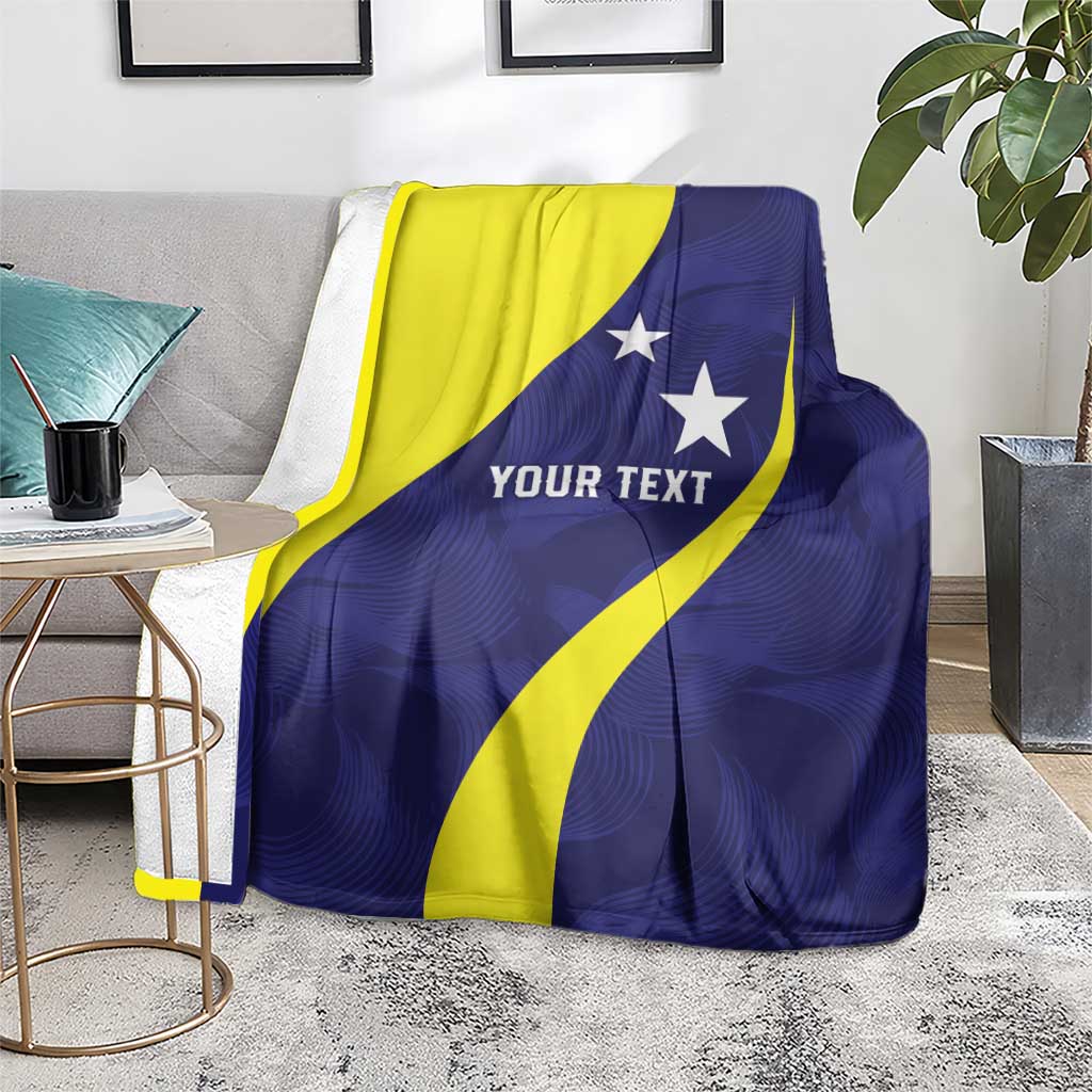 Felis dia di Bandera Curacao Personalized Blanket Curacao Flag Style - Wonder Print Shop