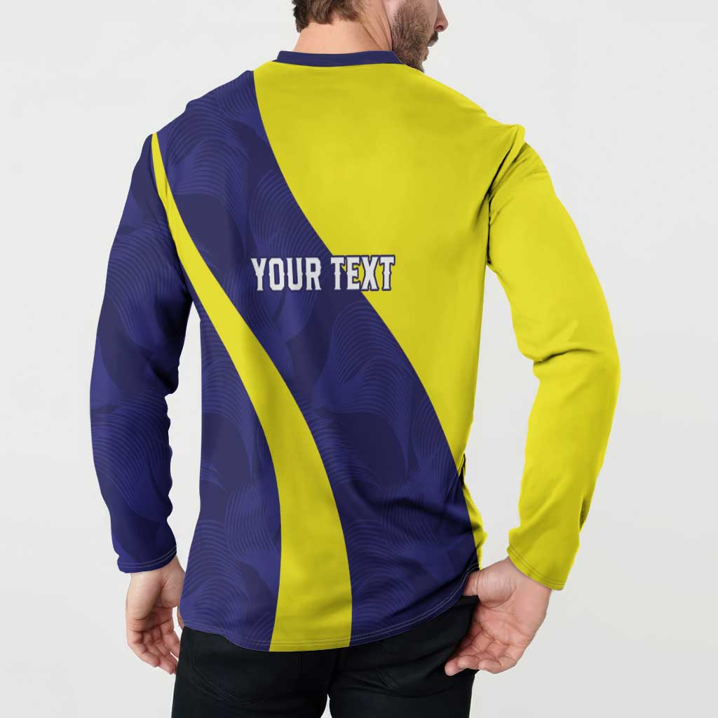 Felis dia di Bandera Curacao Personalized Button Sweatshirt Curacao Flag Style - Wonder Print Shop